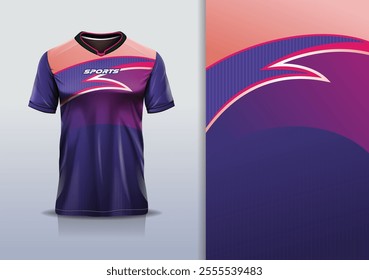 Sport jersey design template mockup curve line for football soccer, running, esports, red blue color