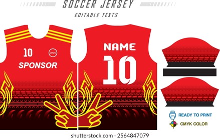 Sport jersey design template mockup curve line for football soccer, racing, running, e sports