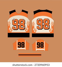 Sporttrikot Design, Vektornummer 98
