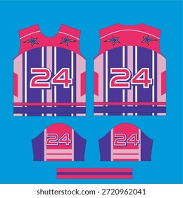 Vector de diseño de jersey deportivo número 24