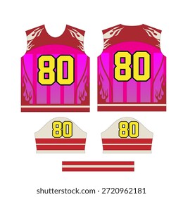 número 80 do vetor de design da camisa esportiva