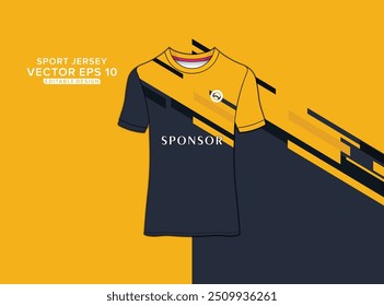 Sport jersey design vector. Soccer t-shirt template
