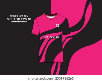 Sport jersey design vector. Soccer t-shirt template