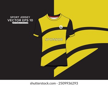 Sport jersey design vector. Soccer t-shirt template