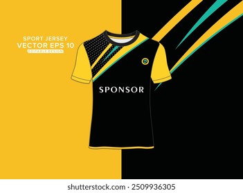 Sport jersey design vector. Soccer t-shirt template