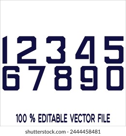 Sport Jersey Numbers Vector and Clip Art
