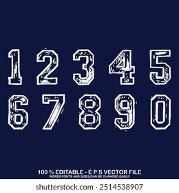 Sport Jersey Numbers Vector and Clip Art