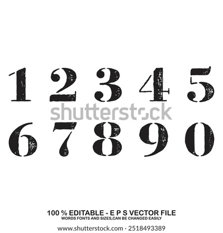 Sport Jersey Numbers Vector and Clip Art