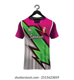 Vestuário de modelo de maquete de futebol de camisa de esporte