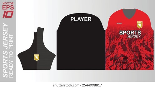 Sport jersey template design for football soccer, racing, gaming, sports jersey abstract design