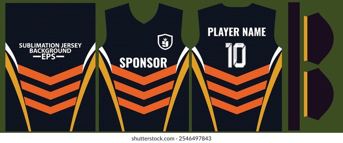 sport jersey template design for football soccer, racing, gaming, sports jersey abstract design
