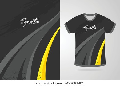 Sport jersey template mockup curve grunge design for football soccer, racing, running, e sports, blue white color