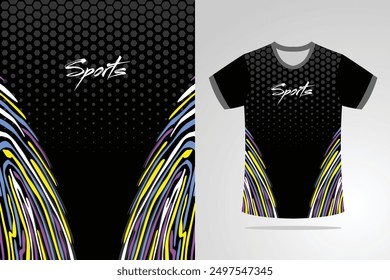 Sport jersey template mockup curve grunge design for football soccer, racing, running, e sports, blue white color