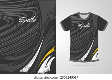 Diseño grunge de la curva de la maqueta de la Plantilla del jersey del deporte para el fútbol, las carreras, correr, e sports, color blanco azul