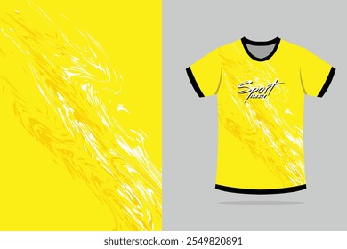 Modelo de camisa de esporte modelo mockup design curva para futebol futebol, corrida, corrida, e esportes, preto cinza amarelo cor branca EPS 10