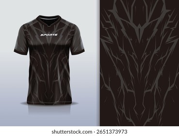 Modelo de camisa esporte mockup relâmpago raio textura thunderbolt grunge rústico vetor abstrato design para futebol futebol futebol, corrida, corrida, e esportes, cinza cor preta