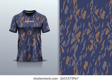 Modelo de camisa de esporte mockup linha textura grunge rústico vetor abstrato design para futebol futebol, corrida, corrida, e esportes, cinza ouro cor azul