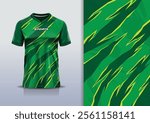 Sport jersey template mockup texture grunge rustic abstract vector design for football soccer, racing, running, e sports, green yellow color