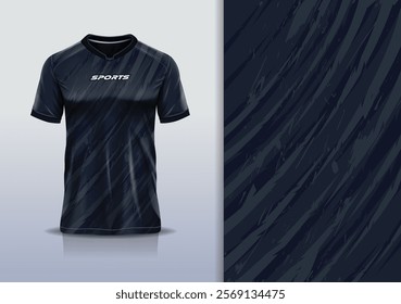 Sport jersey template mockup texture grunge rustic abstract vector design for football soccer, racing, running, e sports, gray black color