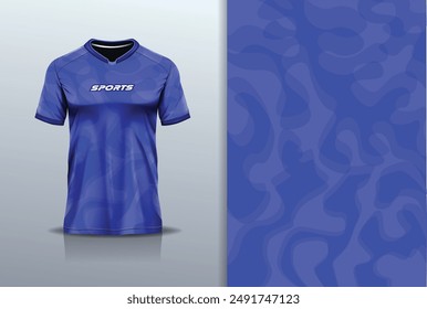 Sport jersey template mockup  water  wave design for football soccer, racing, running, e sports, blue navy color