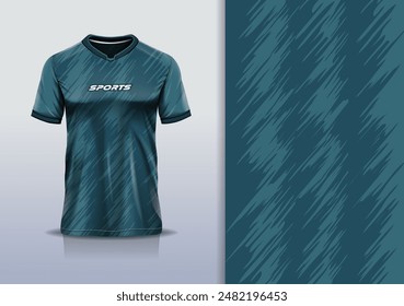 Sport jersey template mockup wave grunge design for football soccer, racing, running, e sports, green gray color