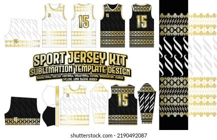 Sport Jersey template pattern 93 Sublimation for Soccer Football Esport Basketball Design