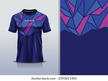 Sport jersey template sharp line mockup texture grunge rustic abstract vector design for football soccer, racing, running, e sports, blue yellow color