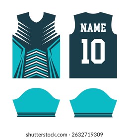 Sport jersey template, vector design, for football, soccer, racing, running