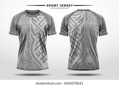 Sport Jersey Textur mit 3D Vektor Mockup Vorder- und Rückseite Ansicht für Sublimation