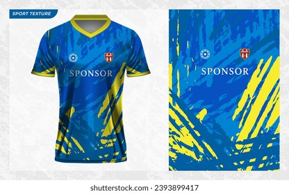 sport jersey texture pattern grunge style with 3D mockup vector illustration for sublimation