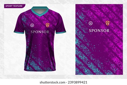 estilo grunge de patrón de textura jersey deportivo con ilustración vectorial de mockup 3D para sublimación