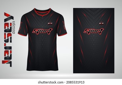 Sport jersey t-shirt. Soccer jersey mockup for football club. Sport pattern fabric textile. Sport background texture pattern