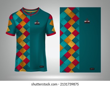 Sport jersey t-shirt. Soccer jersey mockup for football club. Sport pattern fabric textile. Sport background texture pattern #41