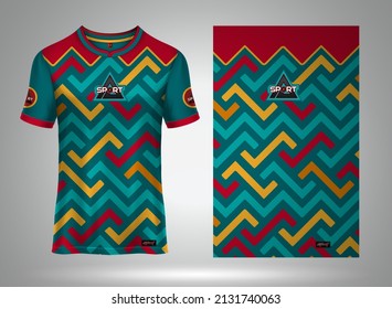 Sport jersey t-shirt. Soccer jersey mockup for football club. Sport pattern fabric textile. Sport background texture pattern #38