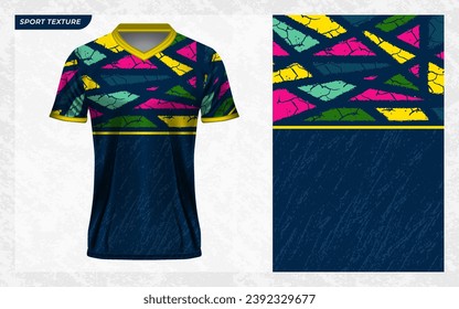 jersey deportivo vector 3D mockup con patrón para material de impresión sublimada