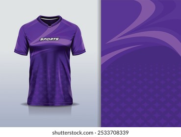 Esporte jersey vetor modelo modelo de modelo de curva de modelagem estrela padrão para futebol futebol, corrida, esportes, cor roxa