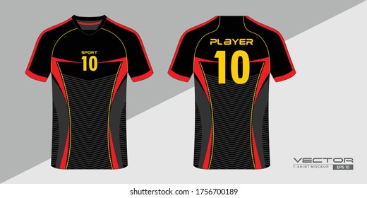 Sport jersey vector template, Sport t-shirt style, For your custom made team or any occasion, Everything is edible, re-sizable and color change.