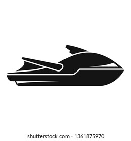 Sport jet ski icon. Simple illustration of sport jet ski vector icon for web design isolated on white background