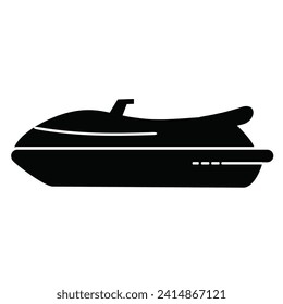 Sport jet ski icon for web design isolated on white background.