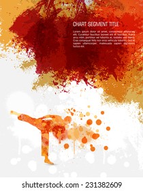 Sport, karate illustartion, vector