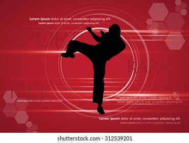 Sport. Karate illustration 