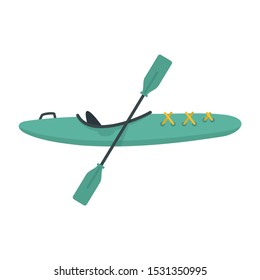 Sport kayak icon. Flat illustration of sport kayak vector icon for web design