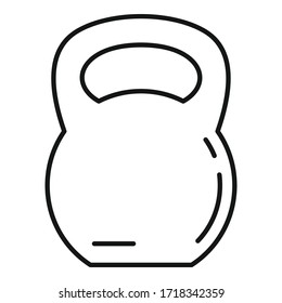 Sport kettlebell icon. Outline sport kettlebell vector icon for web design isolated on white background