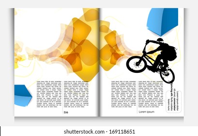 Sport Layout Magazine. Vector