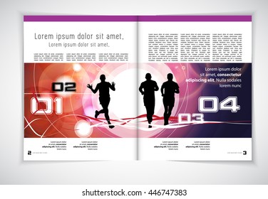 Revista de diseño deportivo, vector