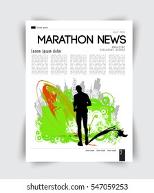 Sport layout magazine, vector