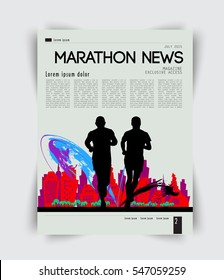 Sport layout magazine, vector
