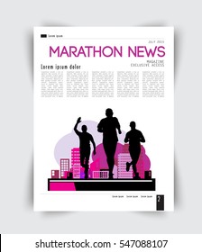 Sport layout magazine, vector