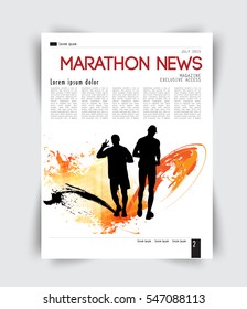Sport layout magazine, vector