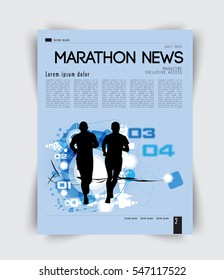 Sport layout magazine, vector